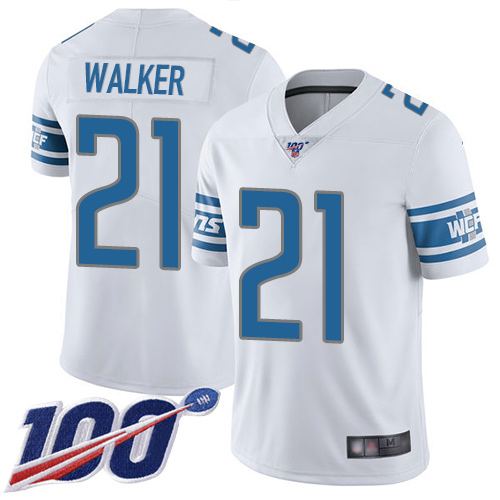 Detroit Lions Limited White Men Tracy Walker Road Jersey NFL Football #21 100th Season Vapor Untouchable